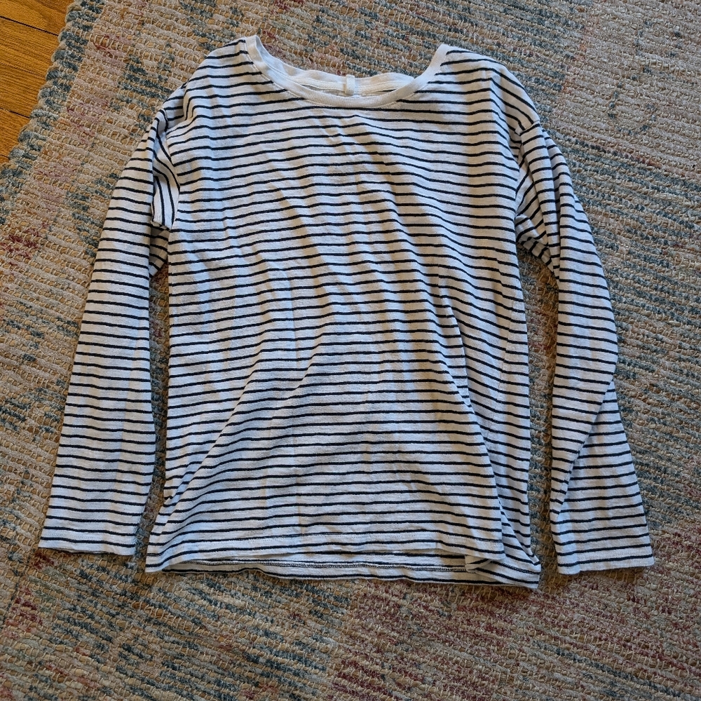 Lou & Grey striped tissue t long sleeve size small